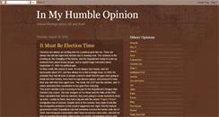 Desktop Screenshot of in-myhumbleopinion.blogspot.com