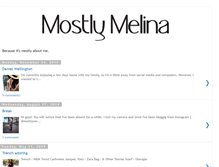 Tablet Screenshot of mostlymelina.blogspot.com