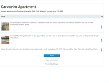 Tablet Screenshot of carvoeiroapartment.blogspot.com