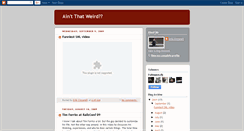 Desktop Screenshot of aintthatweird.blogspot.com