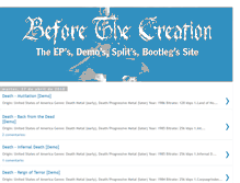 Tablet Screenshot of beforethecreation.blogspot.com