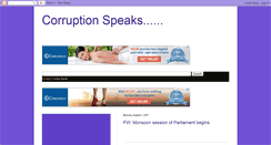 Desktop Screenshot of corruptionspeaks.blogspot.com