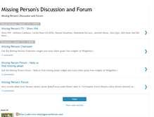 Tablet Screenshot of missingpersonsearch.blogspot.com