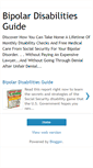 Mobile Screenshot of bipolardisabilitiesguide.blogspot.com