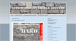 Desktop Screenshot of minnesotabiblelecture.blogspot.com