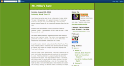 Desktop Screenshot of mrmillersrant.blogspot.com