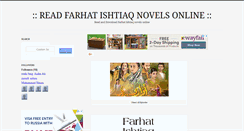 Desktop Screenshot of farhatishtiaqnovels.blogspot.com