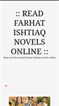 Mobile Screenshot of farhatishtiaqnovels.blogspot.com