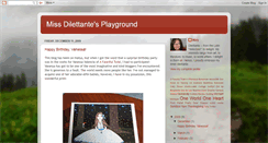 Desktop Screenshot of missdilettantesplayground.blogspot.com