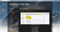 Desktop Screenshot of leonwoo-tech.blogspot.com