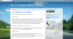 Desktop Screenshot of horseridingforbeginner.blogspot.com