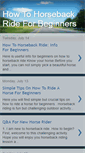 Mobile Screenshot of horseridingforbeginner.blogspot.com