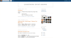 Desktop Screenshot of lightningdustshows.blogspot.com