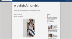 Desktop Screenshot of adelightfulramble.blogspot.com