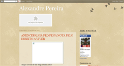 Desktop Screenshot of alexandrepereira36.blogspot.com