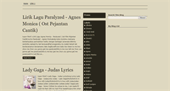 Desktop Screenshot of lirikmp3terbaru.blogspot.com