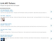 Tablet Screenshot of lirikmp3terbaru.blogspot.com