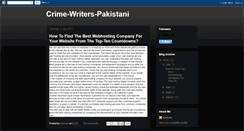 Desktop Screenshot of crime-writers-pakistani.blogspot.com