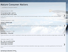 Tablet Screenshot of matureconsumermatters.blogspot.com