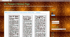 Desktop Screenshot of mtpleasantpioneerobituarypage.blogspot.com