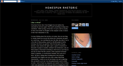 Desktop Screenshot of homespunrhetoric.blogspot.com
