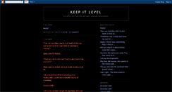 Desktop Screenshot of keepitlevel.blogspot.com