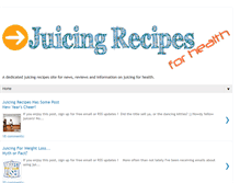 Tablet Screenshot of juicingrecipesforhealth.blogspot.com