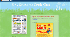 Desktop Screenshot of mrsortiz5thgradeclass.blogspot.com