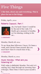 Mobile Screenshot of fivethingsfirst.blogspot.com
