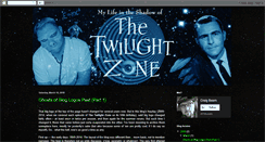 Desktop Screenshot of mylifeintheshadowofthetwilightzone.blogspot.com