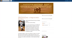 Desktop Screenshot of fastpitchsoftballtalk.blogspot.com