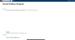 Desktop Screenshot of davidwallaceprojects.blogspot.com