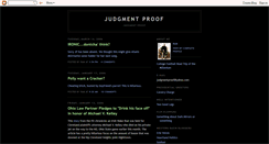 Desktop Screenshot of judgmentproof.blogspot.com