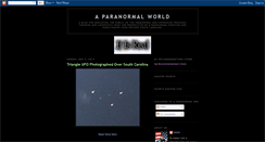Desktop Screenshot of aparanormalworld.blogspot.com