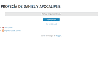 Tablet Screenshot of profeciadedanielyapocalipsis.blogspot.com