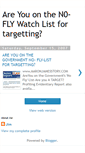 Mobile Screenshot of noflywatchlisttargetting.blogspot.com