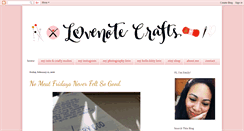 Desktop Screenshot of lovenotecrafts.blogspot.com