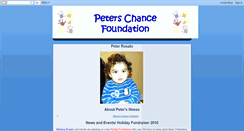 Desktop Screenshot of peterschancefoundation.blogspot.com