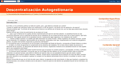 Desktop Screenshot of descentralizacionautogestionaria.blogspot.com