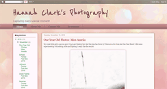 Desktop Screenshot of hannahclarksphotography.blogspot.com