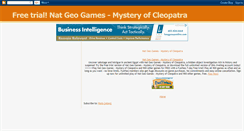 Desktop Screenshot of natgeogames-mysteryofcleopatra.blogspot.com