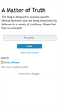 Mobile Screenshot of amatteroftruth.blogspot.com