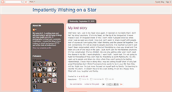 Desktop Screenshot of impatientlywishingonastar.blogspot.com