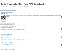 Tablet Screenshot of da-best-lyrics-and-mp3.blogspot.com