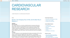 Desktop Screenshot of cardiovascularresearch101.blogspot.com