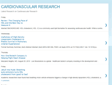 Tablet Screenshot of cardiovascularresearch101.blogspot.com