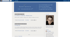 Desktop Screenshot of confidenceinleadership.blogspot.com