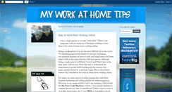 Desktop Screenshot of myworkathometips.blogspot.com