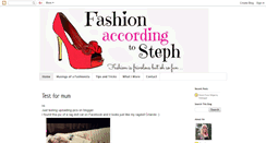 Desktop Screenshot of fashionaccordingtosteph.blogspot.com