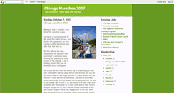 Desktop Screenshot of chicagomarathon2007.blogspot.com